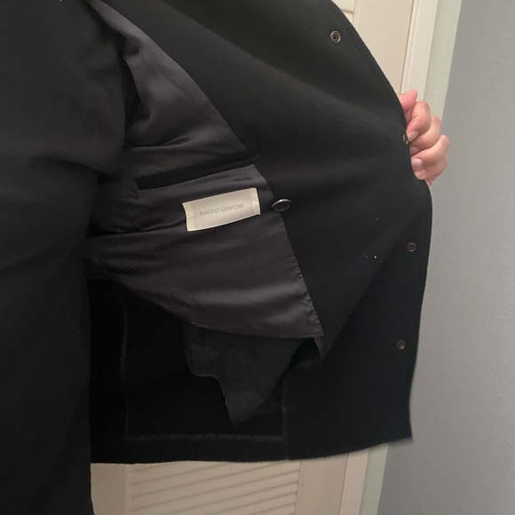 Mauro Grifoni black coat. Size EU 52 - Picture 2 of 6